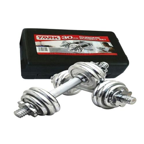 30kg Dumbbell York Chrome Set  i.e 15@