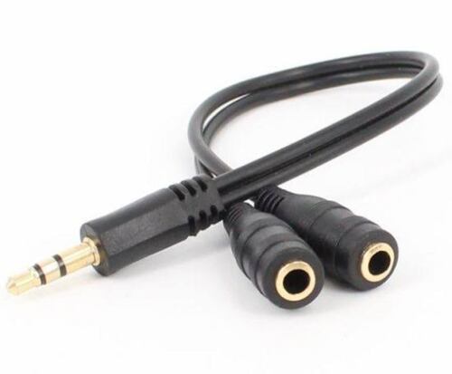 Aux Audio Cable: Male to 2 female