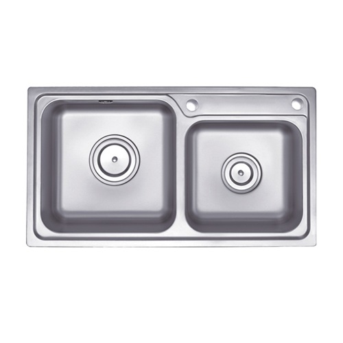 STAINLESS STEEL  DOUBLE KITCHEN SINK(LESSO BRAND) WITHOUT FAUCET