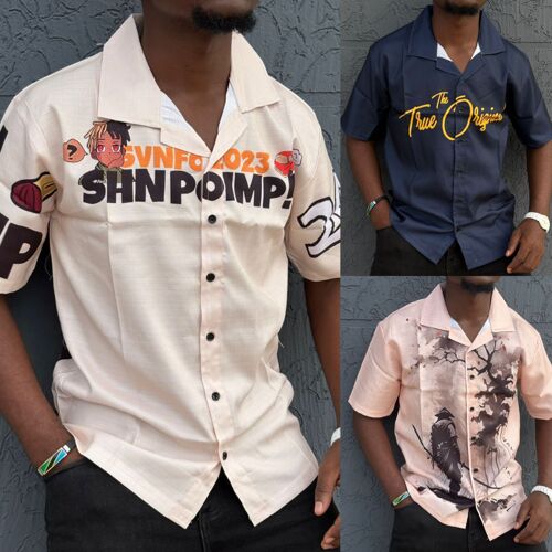Cuban collar printed Shirts 