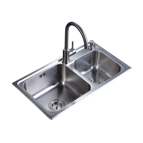 STAINLESS STEEL  DOUBLE KITCHEN SINK(LESSO BRAND) WITHOUT FAUCET