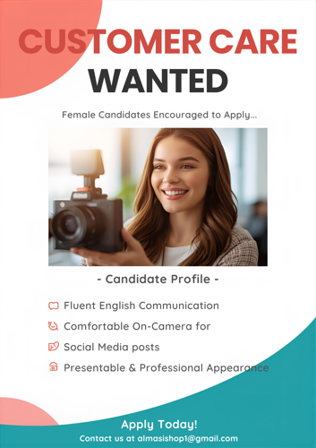 CUSTOMER CARE ASSISTANT NEEDED