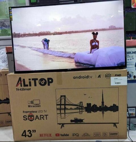 43 alitop smart tv double glas