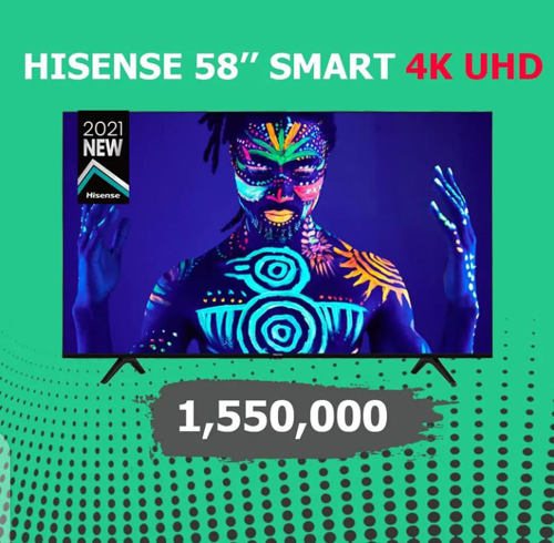 Hisense. 58" smart 4k