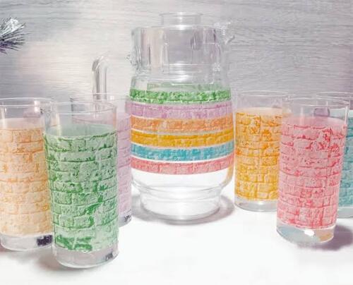 Luminarc Luscious Rainbow 7pc jug glass Water Set