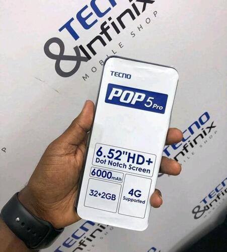 Tecno Pop5 GB32+2 ofa 180k