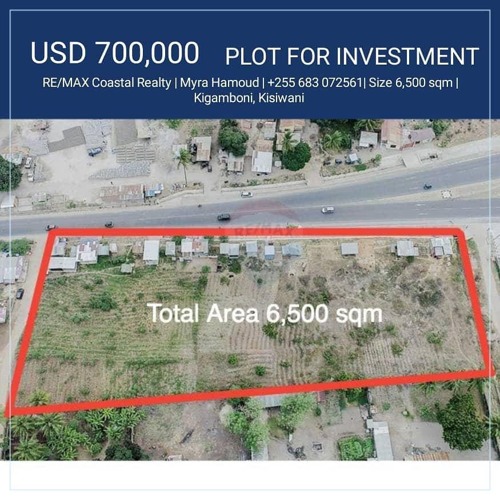 Commercial Plot on Prime Location in Kigamboni