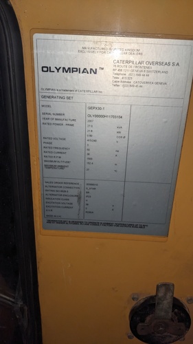 Catapiller Olympian GEPX30-1 