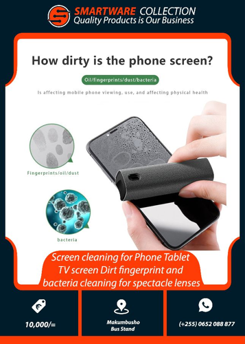 Screen cleaning for phone