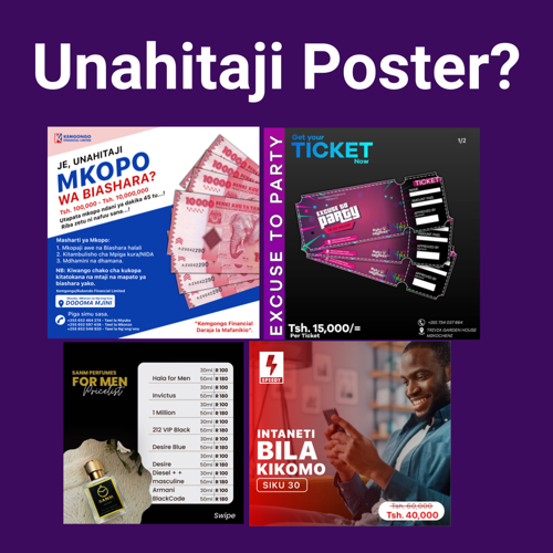 Natengeneza Posters/Banners 