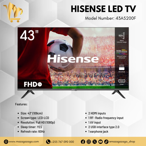 HISENSE TV-43A5200F
