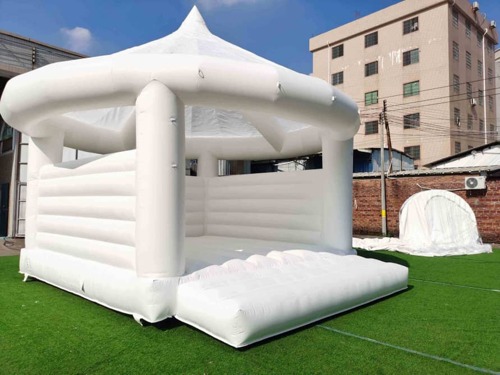 White bouncing castle (bounce house)