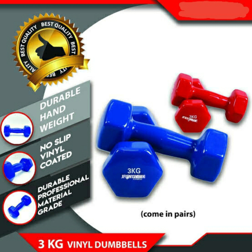 3kg pair of vinyl dumbbells  (3kg×2)