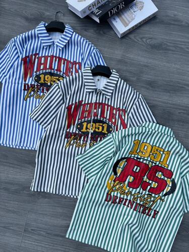 Unisex shirts striped button