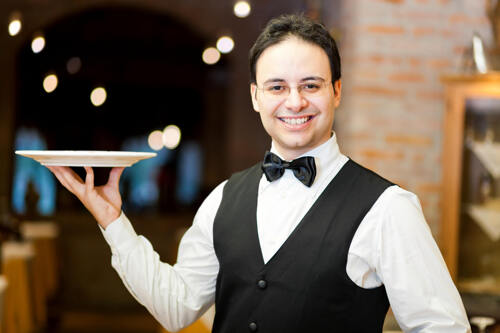 Waiter at a 3 Star Hotel