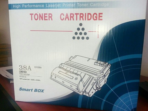 HP 38A Black Original LaserJet Toner Cartridge, Q1338A