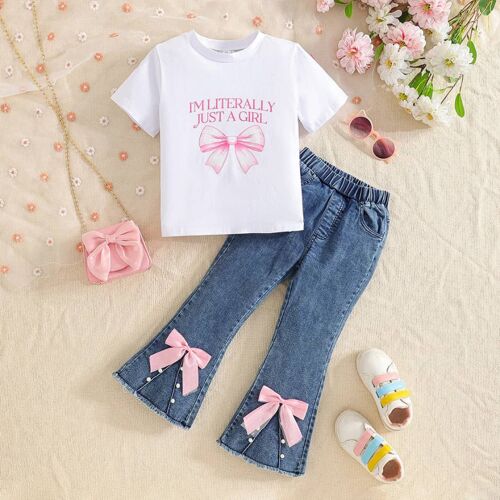 JEANS PANTS & WHITE BLOUSE KID