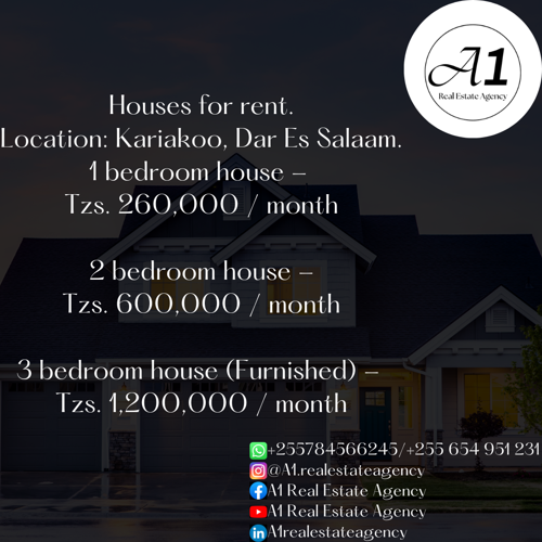 House for rent, kariakoo