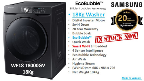 Samsung Washing Machine 18kg