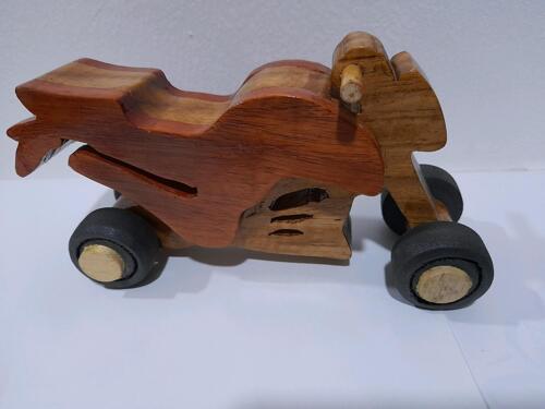 Wooden toy bike