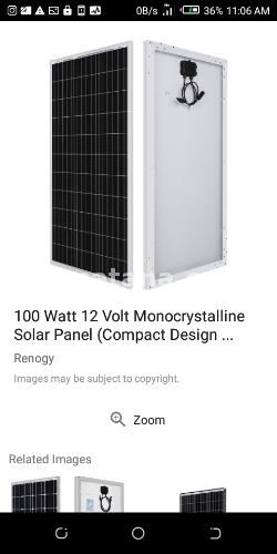 SOLA PANNEL WATT 100