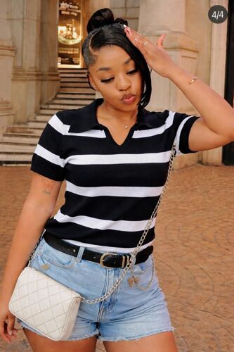 Blouses stripes short