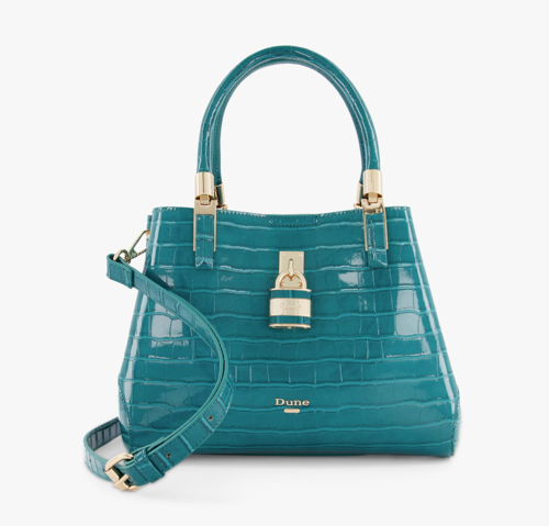 Dune London UK  Teal Tote Bag