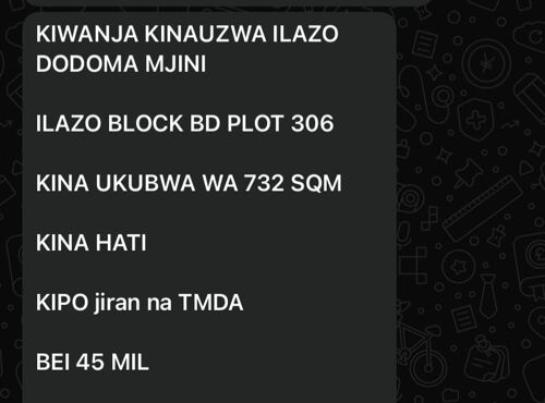 Kiwanja ilazo dodoma pazuri sa