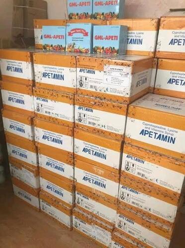 CARTON 25BOTTLES APETAMIN SYRUP, Wholesale Price 750,000