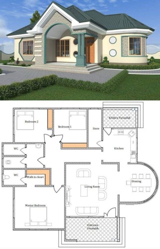 3 BEDROOM HOUSE PLAN