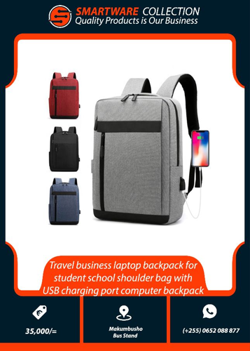 Laptop backpack with USB port