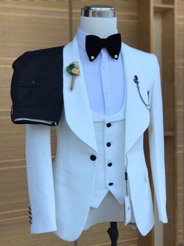 White wedding suits 