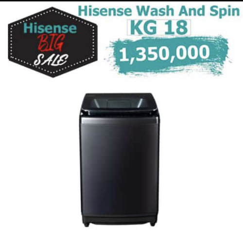 Hisense washing and spin 18kg