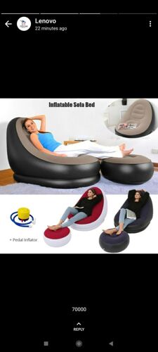Inflated sofa 