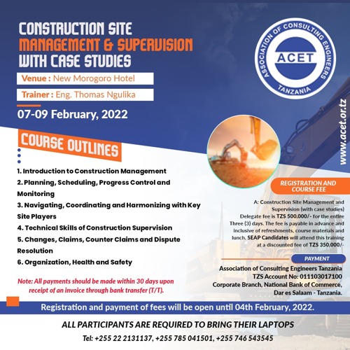 Construction Site Management and Supervision Training