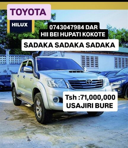 Toyota hiliux Usajiri bure 