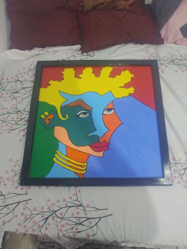 Afro Girl Acrylic painting