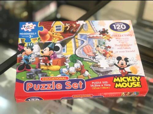 Puzzle set. Kids puzzle set. Mickey mouse puzzle