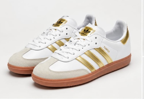 Samba Satin Gold and white 