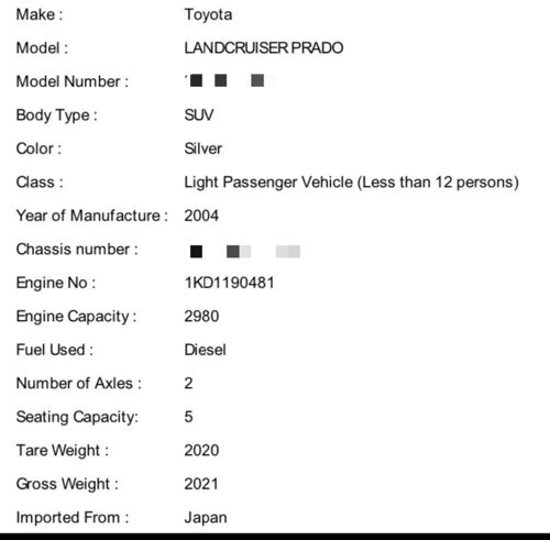 Prado 120 model 2004