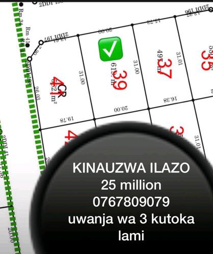 Kiwanja kinauzwa dodoma ilazo cha 3 kutoka lami