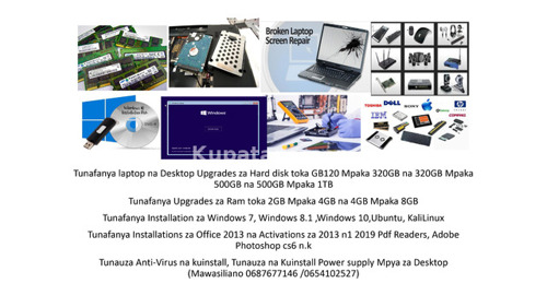 TUNAFANYA UPGRADES ZA LAPTOPS NA DESKTOPS