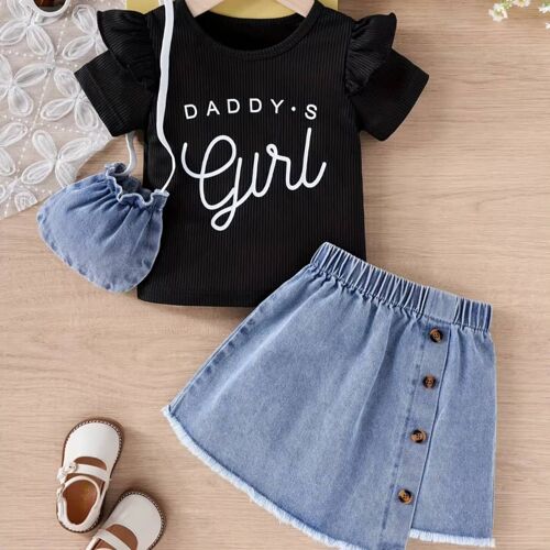 SKIRT JEANS & BLOUSE + KIPOCHI