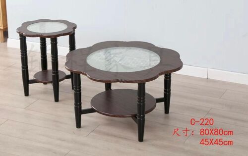 Chinese timber table with glas