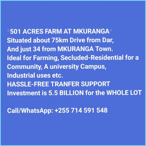 501 ACRES FARM MKURANGA