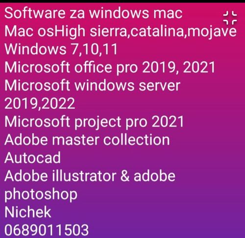 Computer software Windows/mac