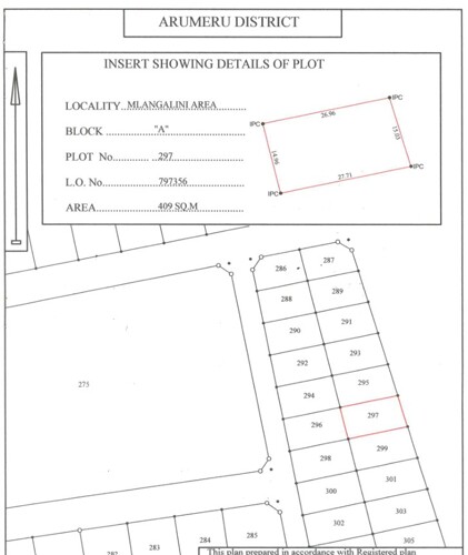 PLOT FOR SALE ARUSHA 13M