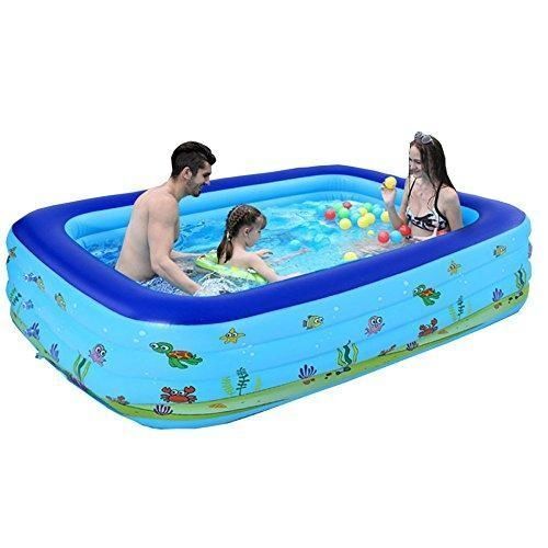 Big Family Infatable PVC Family Swimming Pool With its air compressor-210cm*145*65