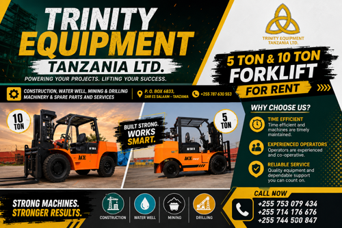 5TON & 10TON FORKLIFT FOR RENT