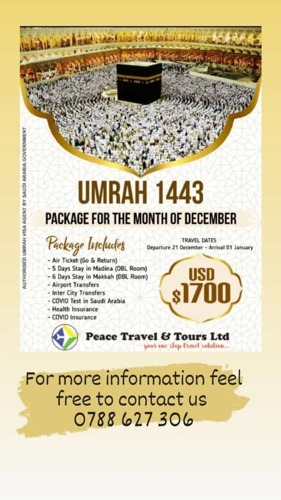 UMRAH 1443 PACKAGE FOR THE MONTH OF DECEMBER